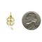 14K Yellow Gold 4 Leaf Clover Charm Pendant Jewelry 20 X 10mm